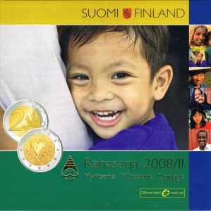 FINLAND 2008 - EURO COIN SET BU - HUMAN RIGHTS